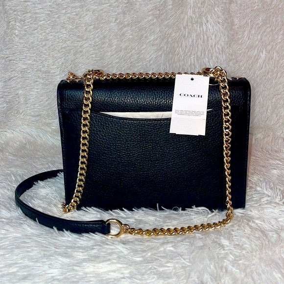 New Coach Klare Leather Crossbody Shoulder Bag Purse With Diary Embroidery Black - Picture 7 of 17